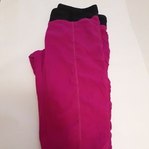 Lucy Capri Yoga Pant XL Pink/Black